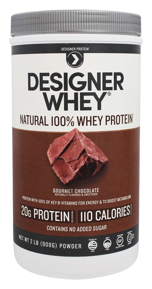 Estilista Soro de leite coalhado Natural 100% Soro de leite coalhado Proteína Gourmet Chocolate - 2 lbs. Designer Protein
