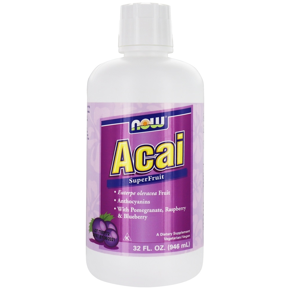Suco de Açaí Super Fruit - 32 fl. oz. NOW Foods