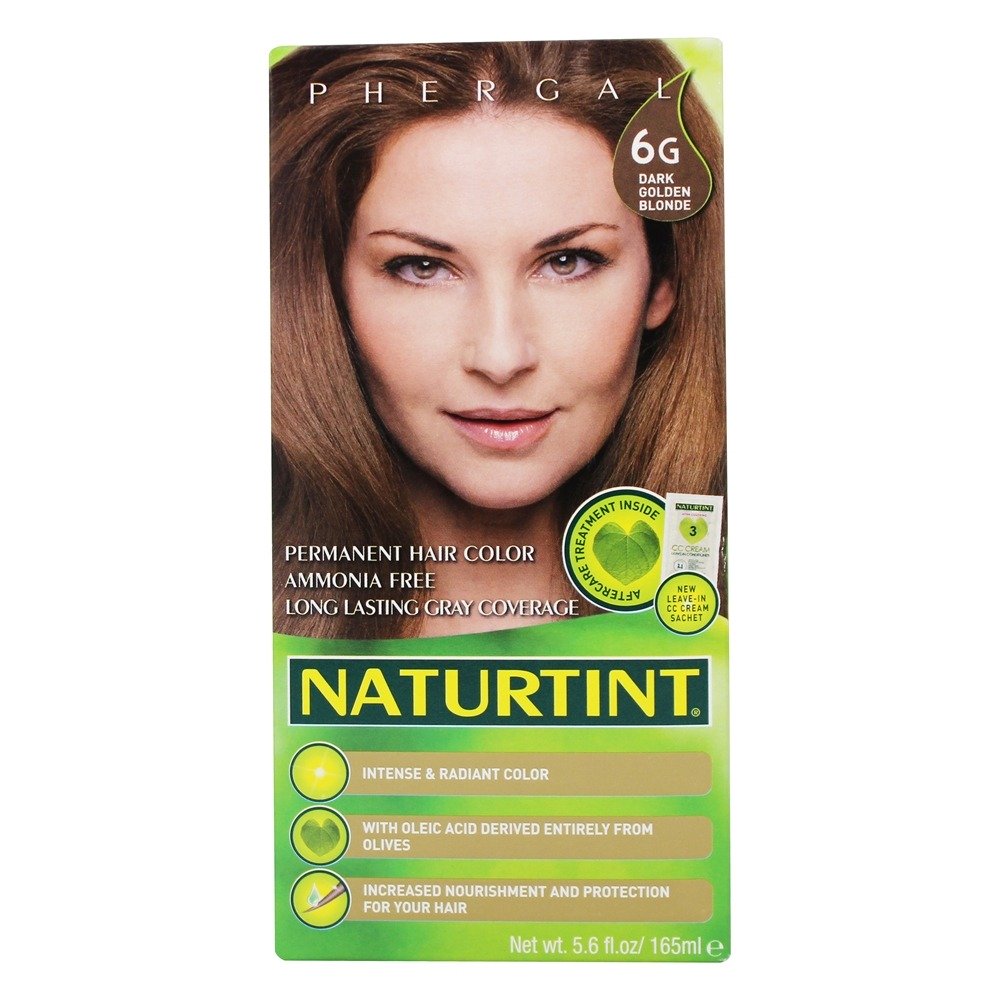 Cor do Cabelo Permanente 6G Dark Golden Blonde - 5.6 fl. oz. Naturtint