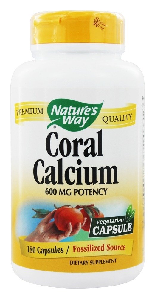 Coral Cálcio Com 73 Minerais Traços - Cápsulas vegetarianas 180 Nature's Way
