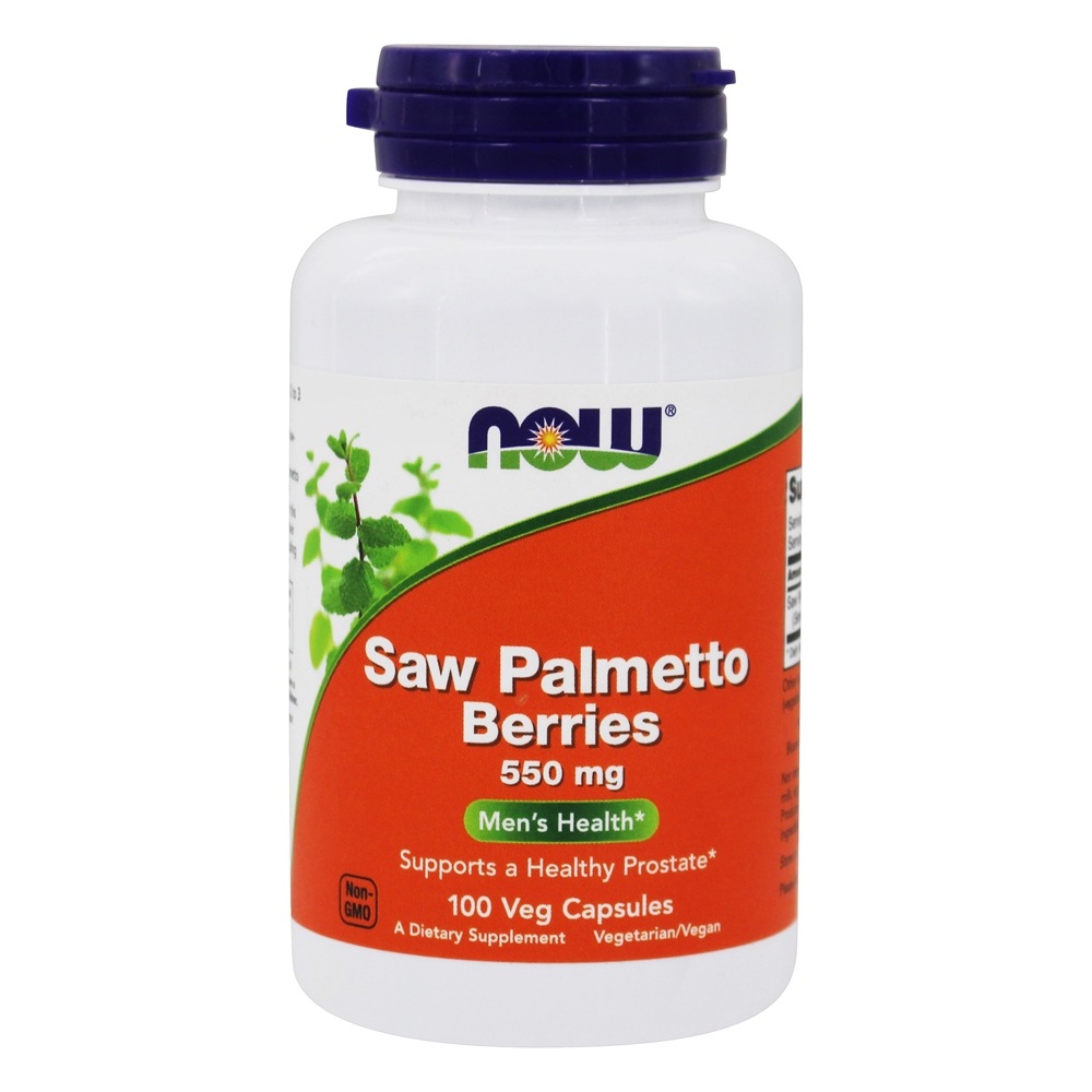 Frutos de Saw Palmetto para a Saúde Masculina 550 mg. - Cápsulas 100 NOW Foods