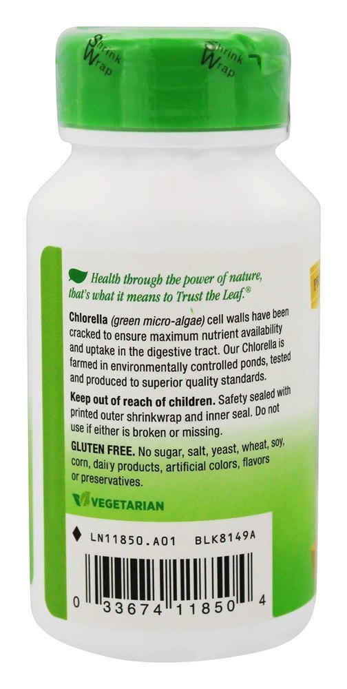 Microalgas Chlorella 410 mg. - Cápsulas vegetarianas 100 Nature's Way - Imagem 2