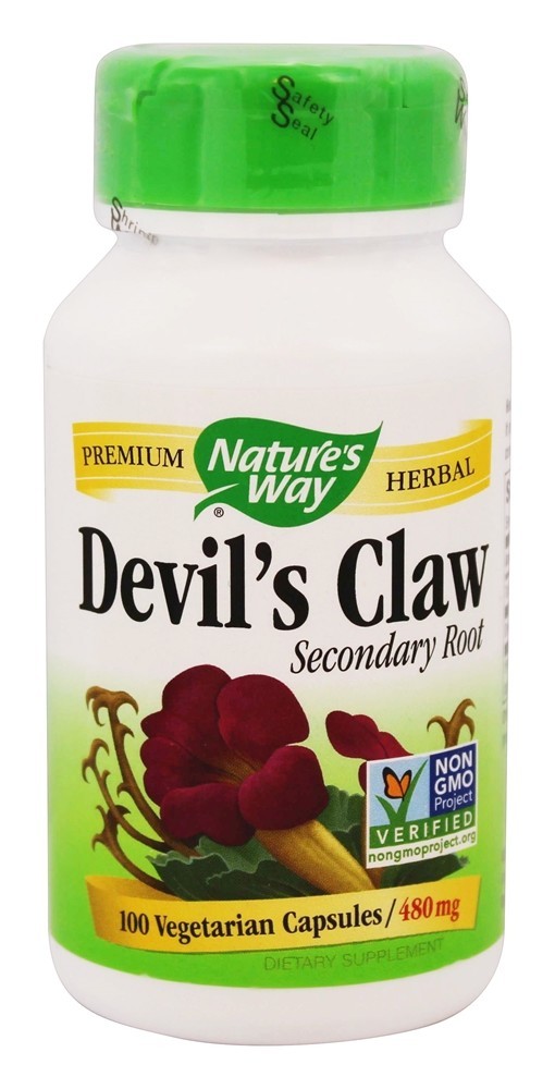 Raiz Secundária da Garra do Diabo 480 mg. - Cápsulas vegetarianas 100 Nature's Way