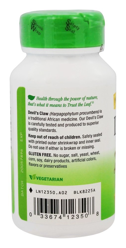 Raiz Secundária da Garra do Diabo 480 mg. - Cápsulas vegetarianas 100 Nature's Way - Imagem 3