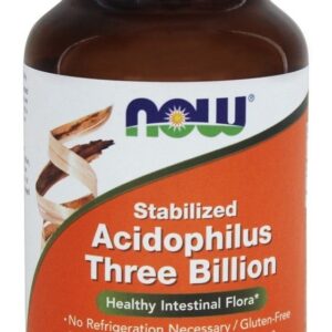 Acidophilus 3 bilhões estabilizados - 180 Tablets NOW Foods