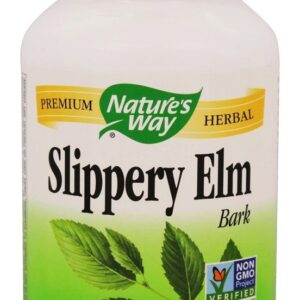 Casca de Elm escorregadio 400 mg. - Cápsulas vegetarianas 100 Nature's Way