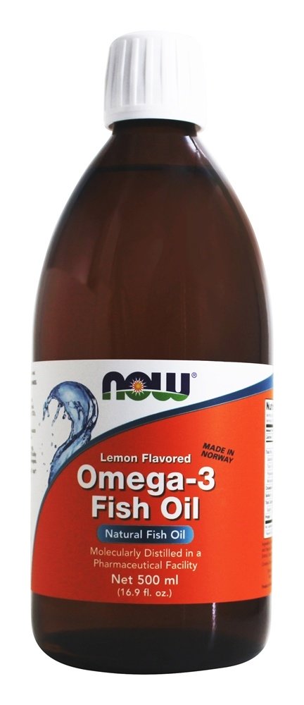 Omega - 3 Óleo de peixe com sabor de limão - 16.9 fl. oz. NOW Foods