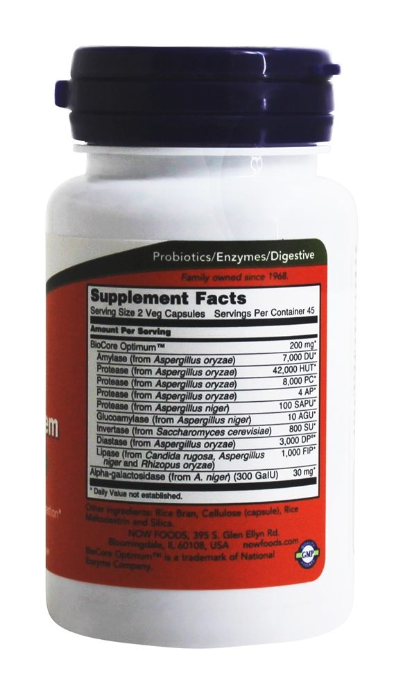 Óptimo Sistema Digestivo - Cápsulas vegetarianas 90 NOW Foods - Imagem 2
