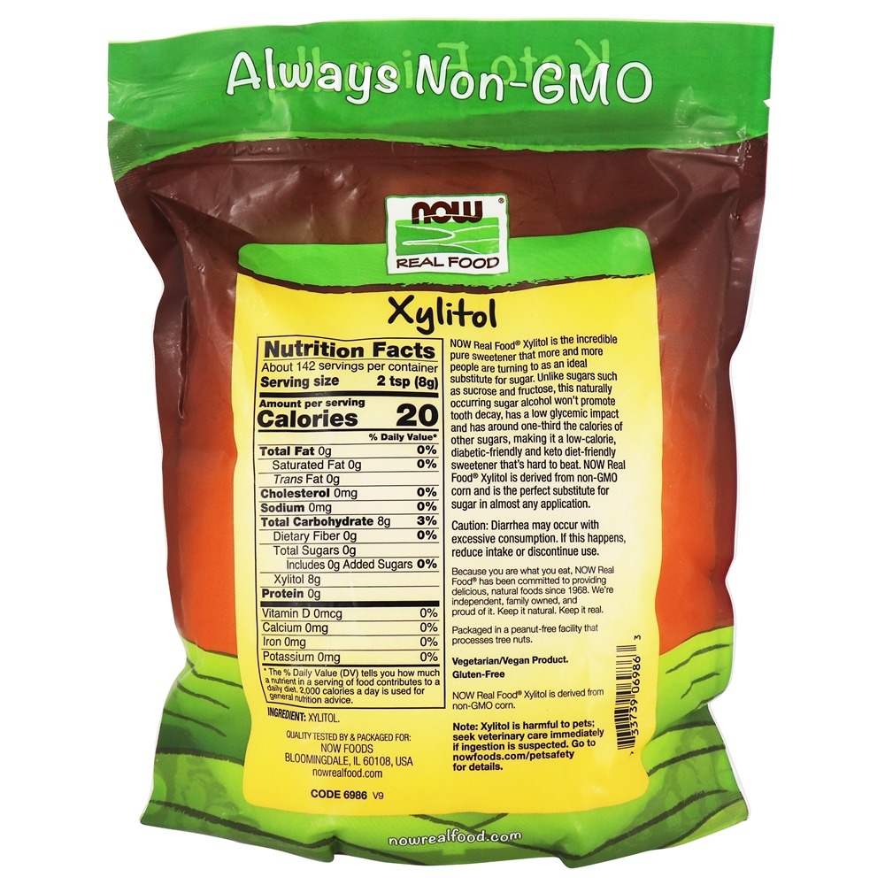 NOW Real Food Xilitol - 2.5 lbs. NOW Foods - Imagem 2