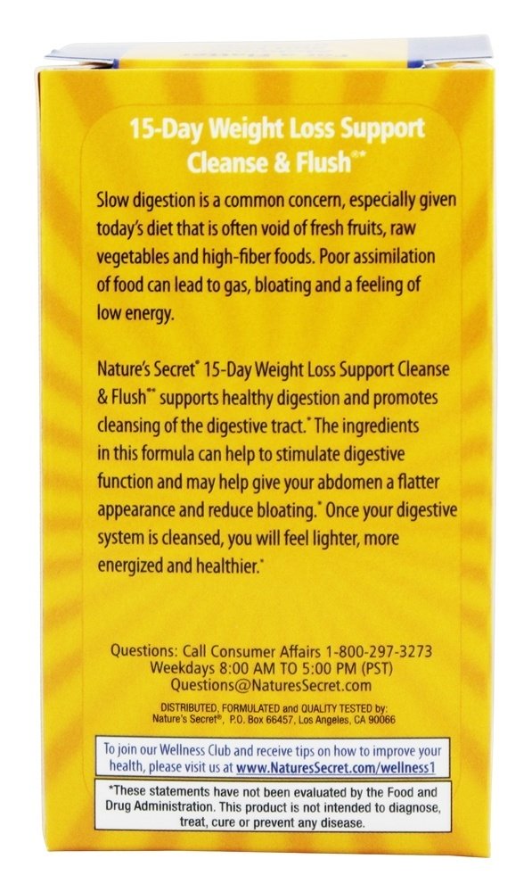 Cleanse & Flush Perda de Peso em 15 Dias - 60 Tablets Nature's Secret - Imagem 3