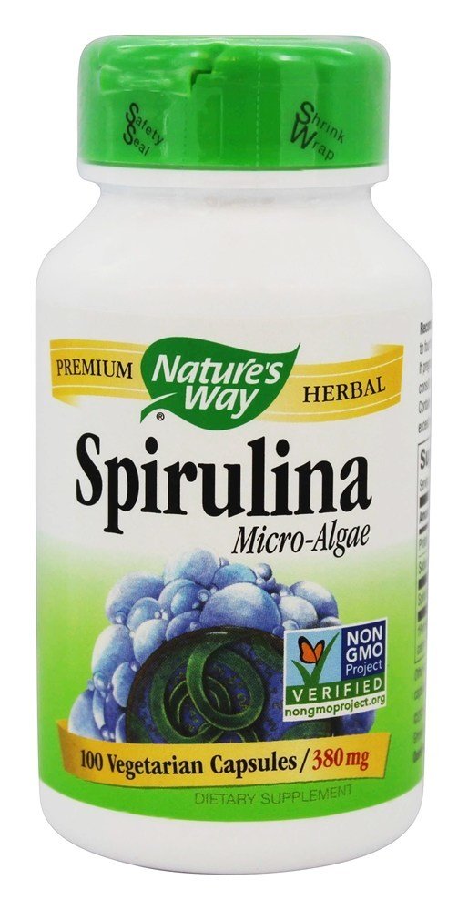Spirulina Micro-Algas 380 mg. - Cápsulas vegetarianas 100 Nature's Way