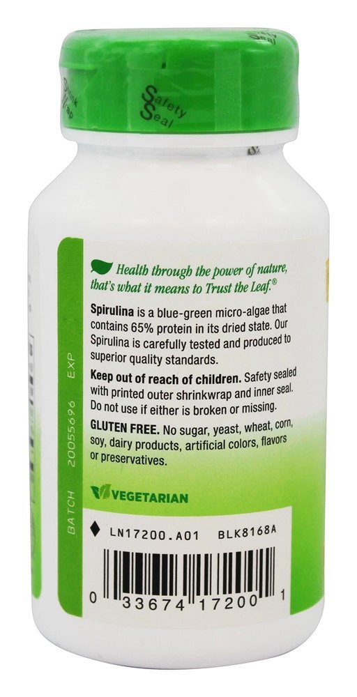 Spirulina Micro-Algas 380 mg. - Cápsulas vegetarianas 100 Nature's Way - Imagem 3