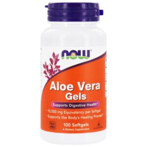 Géis de Aloe Vera 10,000 mg Equivalência - 100 Softgels NOW Foods