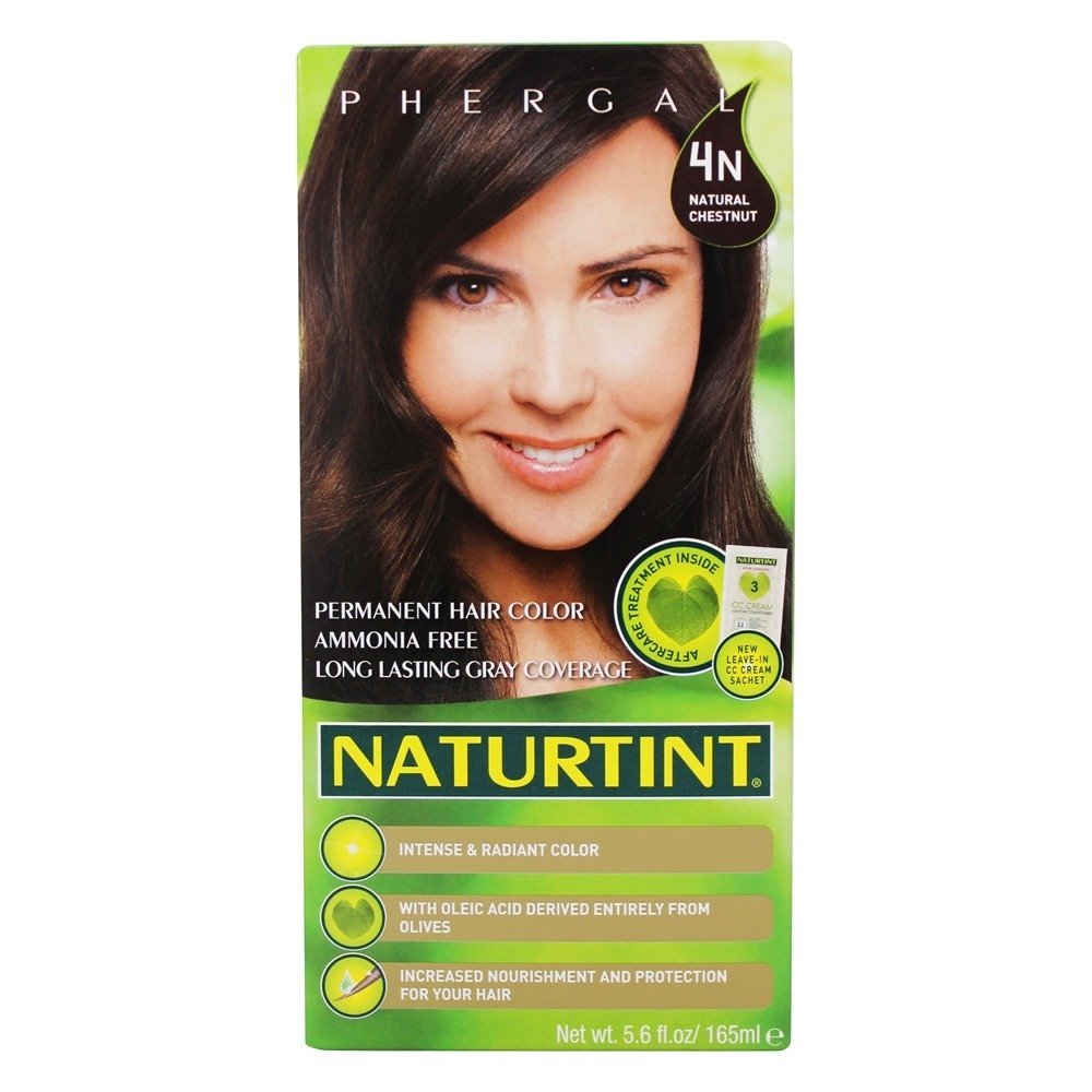 Tinta de Cabelo Permanente 4N Natural Chestnut - 5.6 fl. oz. Naturtint
