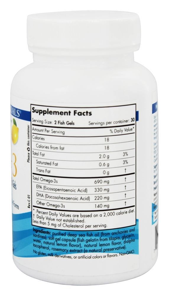 Omega - 3 em cápsulas de gelatina de peixe 1000 mg. - 60 Softgels Nordic Naturals - Imagem 2