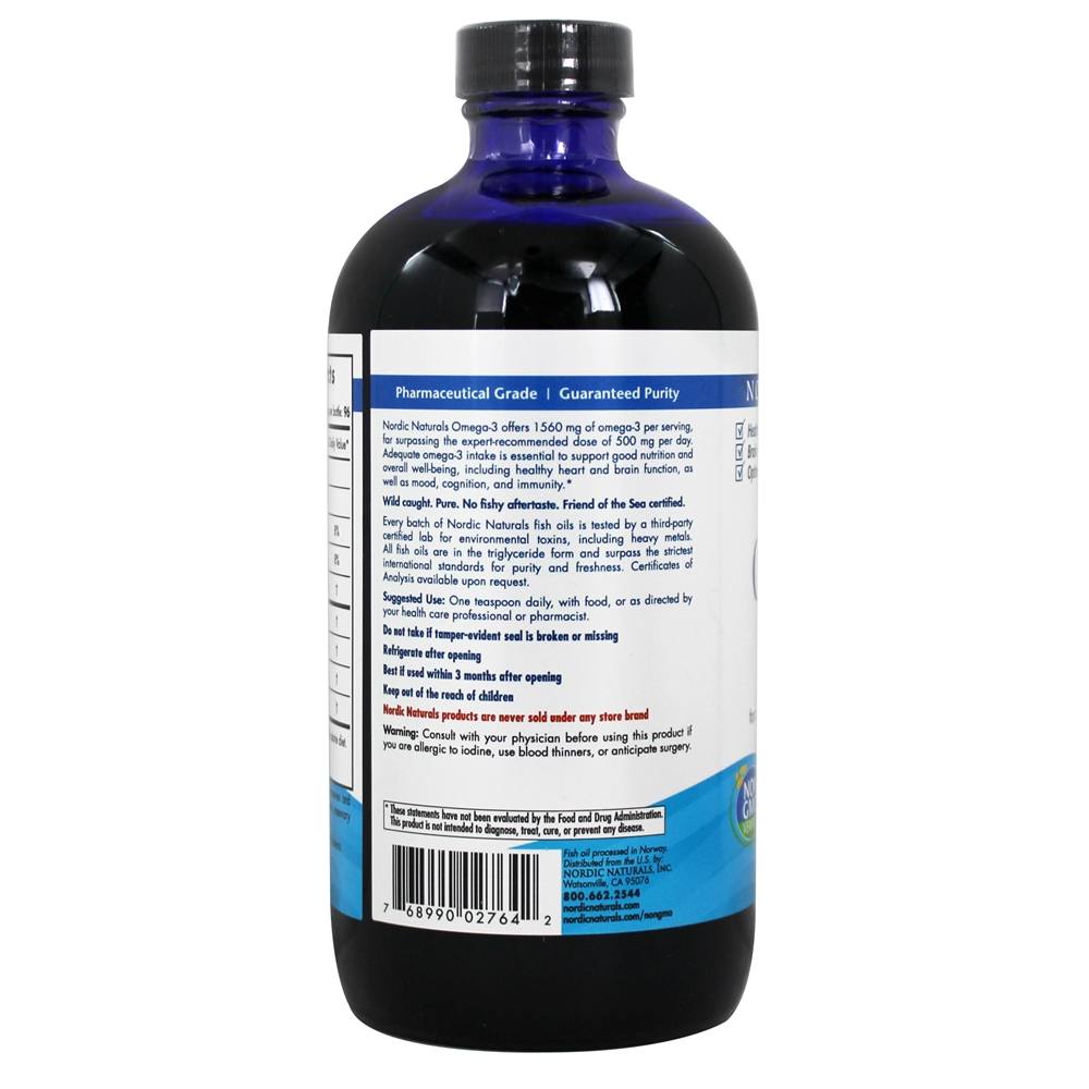 Omega - 3 Óleo de peixe purificado - 16 fl. oz. Nordic Naturals - Imagem 3