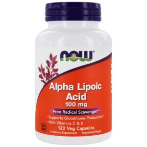 Alpha Eliminador de Radicais Livres de Ácido Lipóico 100 mg . - 120 Cápsula (s) vegetal (s) NOW Foods