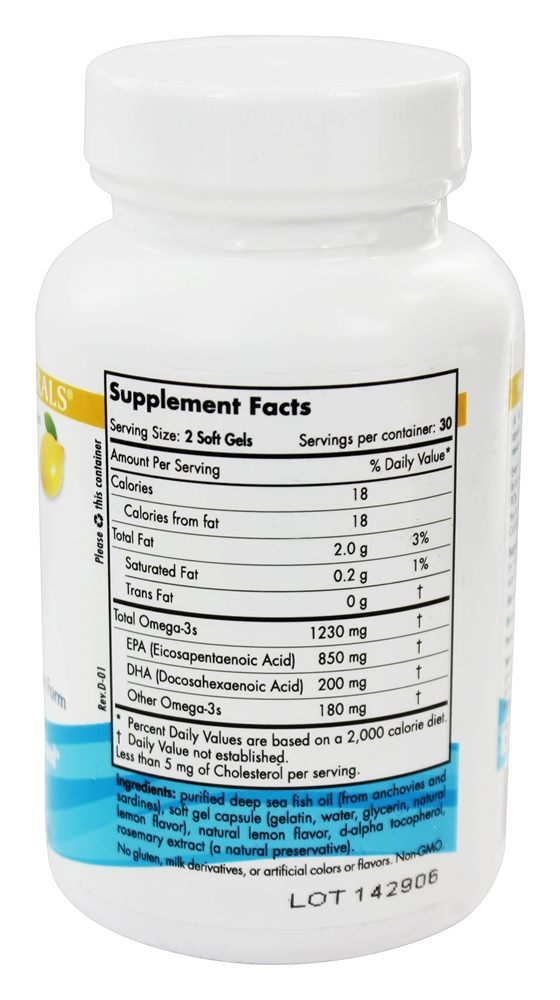 Fórmula EPA Limão 1000 mg. - 60 Softgels Nordic Naturals - Imagem 2