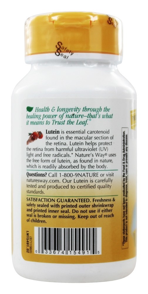Luteína 20 mg. - 60 Softgels Nature's Way - Imagem 3