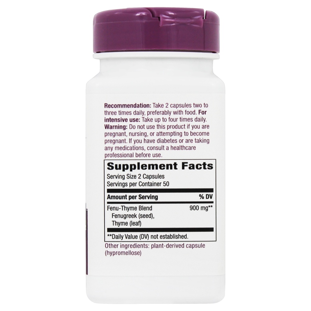 Mistura de suporte digestivo com fenu-tomilho 900 mg . - Cápsulas Vegan 100 Nature's Way - Imagem 2