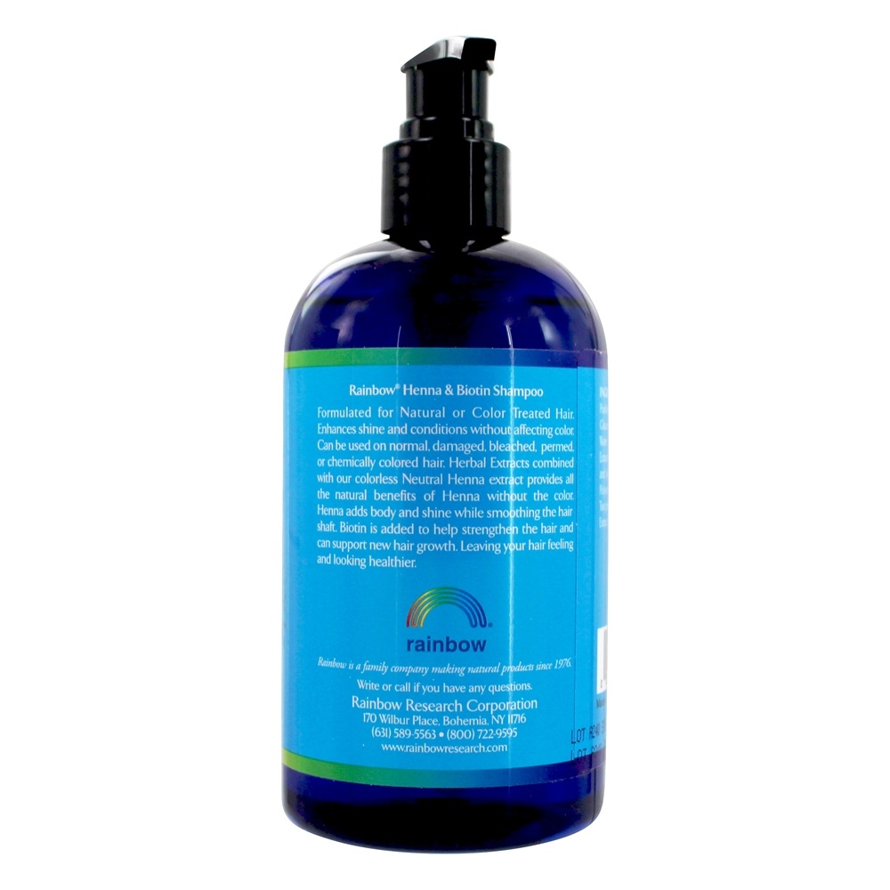 Shampoo Herbal de Hena & Biotina - 12 fl. oz. Rainbow Research - Imagem 3