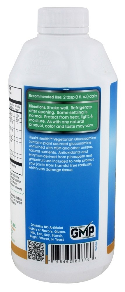 Glucosamina Vegetariana - 32 fl. oz. Anteriormente glucosamina V Liquid Health - Imagem 3