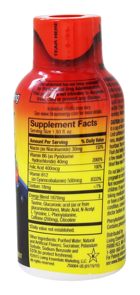 Baga de Força Regular de Energia Fotografada - 1.93 fl. oz. 5-Hour Energy - Imagem 2