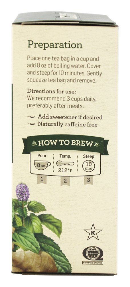 Ginger-Peppermint Organic Tea Sem cafeína - 24 Saquinhos de Chá Alvita - Imagem 3