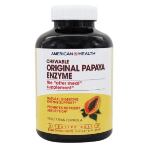 Enzima papaia original mastigável - 600 Tablets American Health