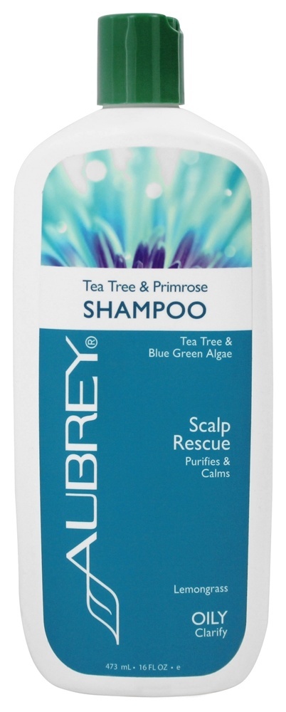 Xampu Chá árvore & Prímula Couro cabeludo Resgatar Lemongrass - 16 fl. oz. Aubrey Organics