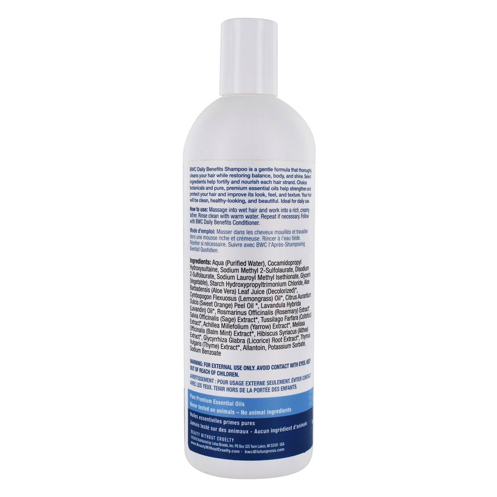 Benefícios diários do champô para todos os tipos de cabelo - 16 fl. oz. Beauty Without Cruelty - Imagem 2