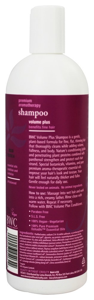 Xampu Volume Mais Para Multa Cabelo - 16 fl. oz. Beauty Without Cruelty - Imagem 2
