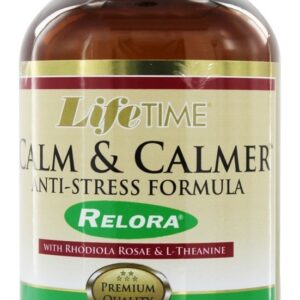 Calm & Calmer Fórmula Anti-Estresse - Cápsulas 60 contêm casca de magnólia LifeTime Vitamins