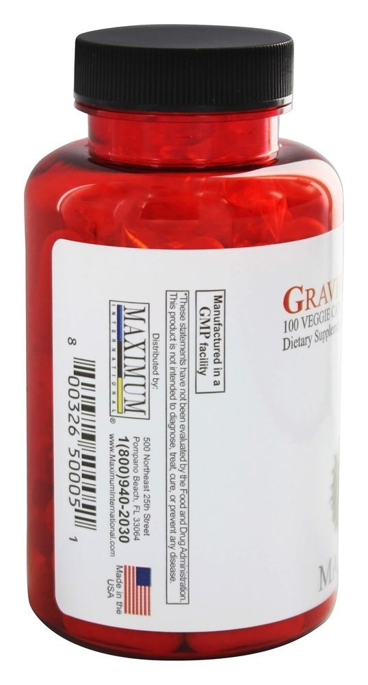 Maximizar Graviola 750 mg. - Cápsulas vegetarianas 100 Maximum International - Imagem 3