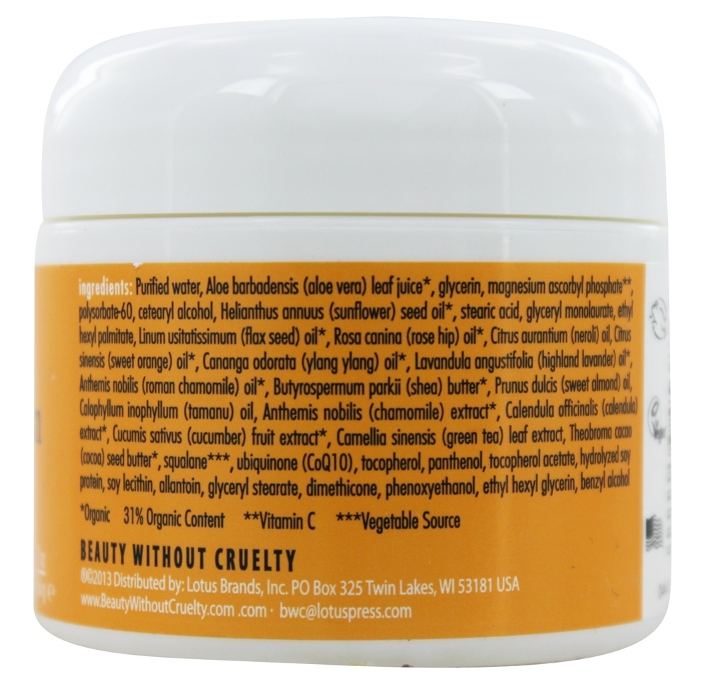 Vitamina C CoQ10 Renovação Creme Facial - 2 oz. Beauty Without Cruelty - Imagem 2