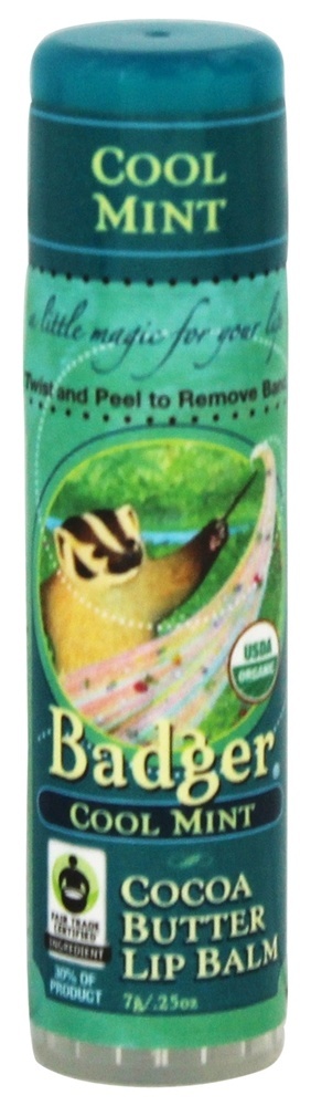 Manteiga de cacau orgânica certificada manteiga de bálsamo vara Cool hortelã - 0.25 oz. Badger