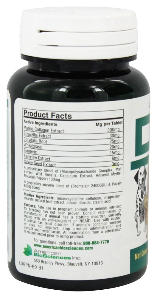 Flexibilidade DGP (Dog Gone Pain) para cães - 60 Tablets American BioSciences - Imagem 3