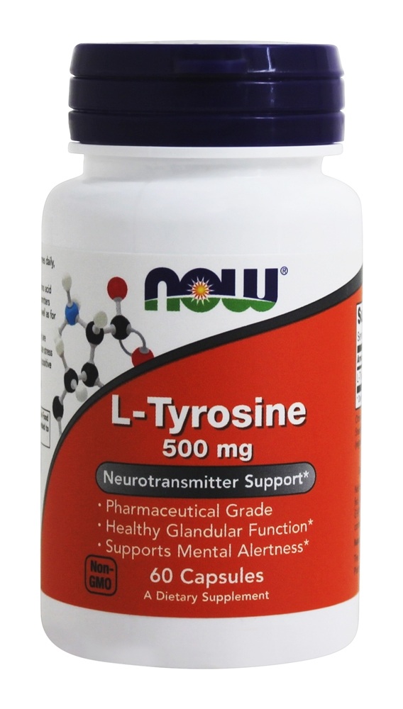 L-Tirosina Forma Livre 500 mg. - Cápsulas 60 NOW Foods