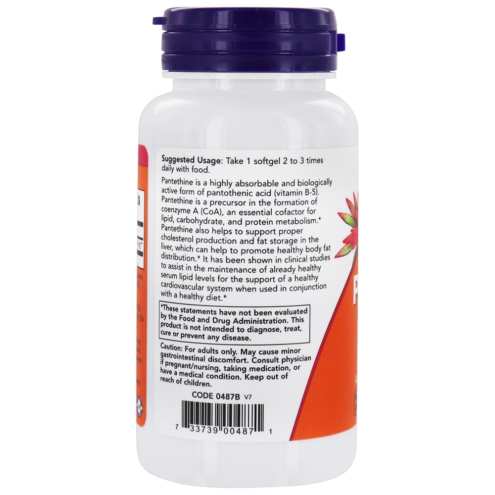 Pantethine 300 mg. - 60 Softgels NOW Foods - Imagem 3