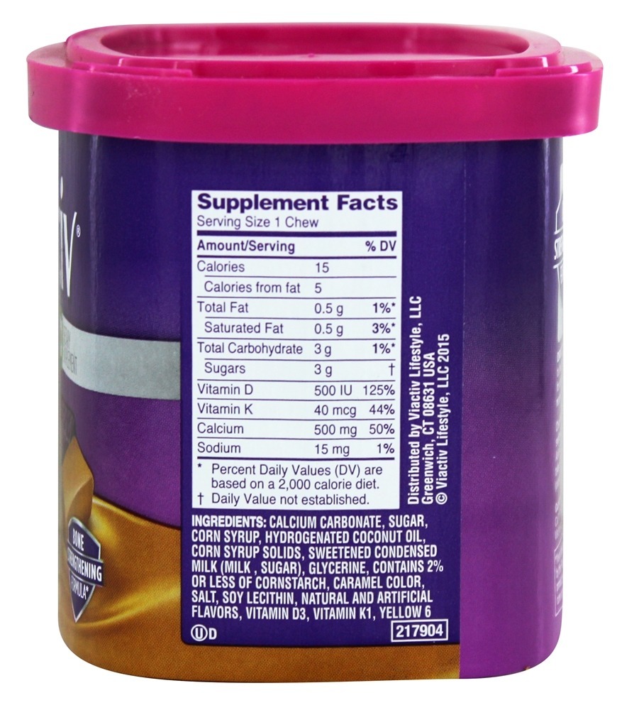 Cálcio Viactiv Macio Mastiga Caramelo - 60 Mastigação (s) McNeil Nutritionals - Imagem 2