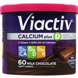 Viactiv Macio Cálcio Mastiga Leite Chocolate - 60 Mastigação (s) McNeil Nutritionals