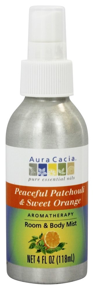 Aromaterapia Névoa Para Quarto e Corpo Patchouli e Laranja Doce - 4 fl. oz. Aura Cacia
