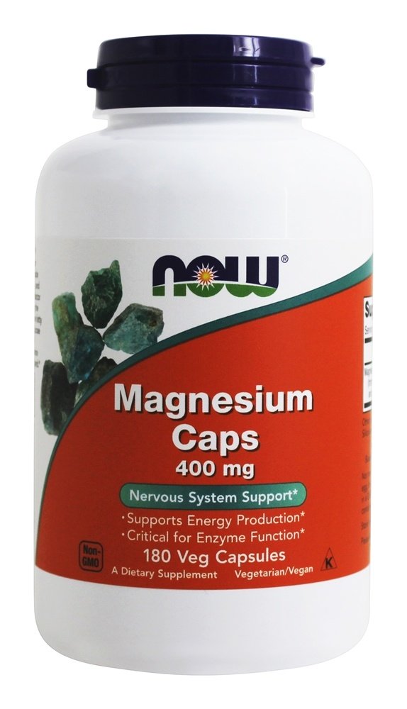 Cápsulas de Magnésio 400 mg. - 180 Cápsula (s) vegetal (s) NOW Foods
