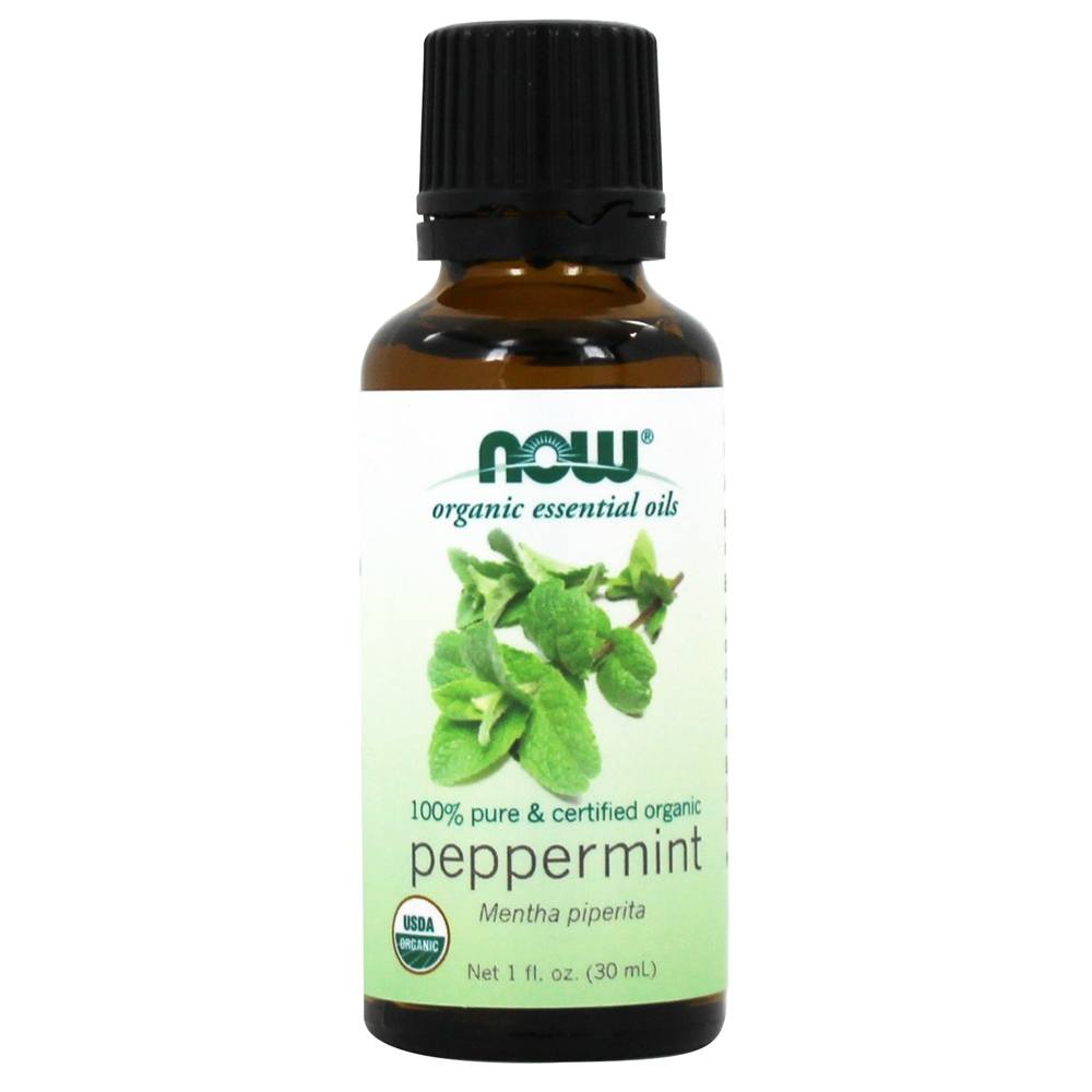 100 % Pure e Óleo Essencial Orgânico Menta - 1 fl. oz. NOW Foods