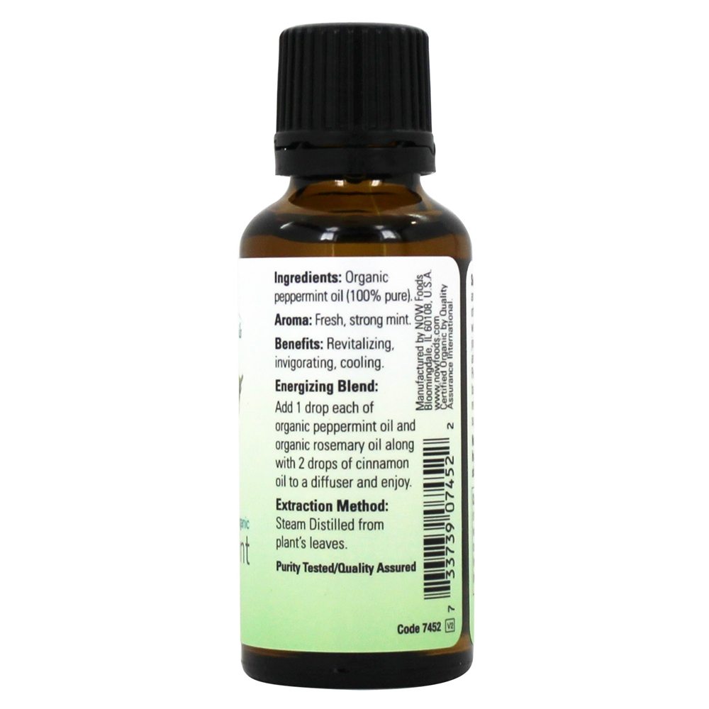 100 % Pure e Óleo Essencial Orgânico Menta - 1 fl. oz. NOW Foods - Imagem 2