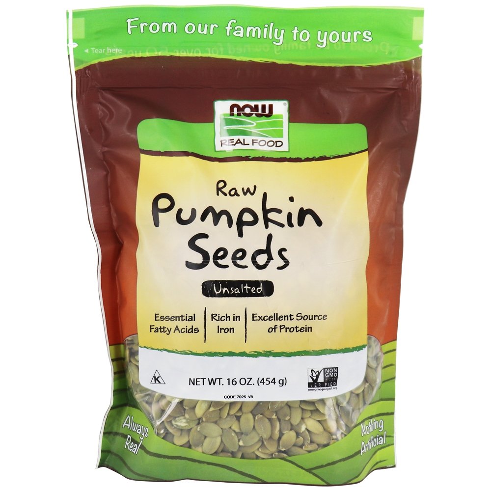 NOW Real Food Raw Sementes de Abóbora - 1 lb. NOW Foods
