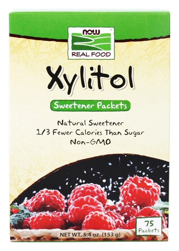 NOW Real Food xilitol adoçante pacotes - 75 Pacotes (s) NOW Foods