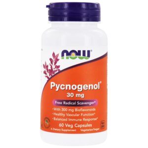 Depuradores Radicais Livres de Pycnogenol 30 mg. - 60 Cápsula (s) vegetal (s) NOW Foods