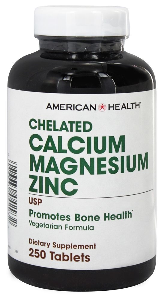 Cálcio Magnésio & Zinco Quelatos - 250 Tablets American Health
