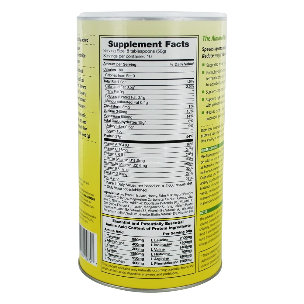 Suplemento Dietético Almased para Controle de Peso - 17.6 oz. Almased - Imagem 2